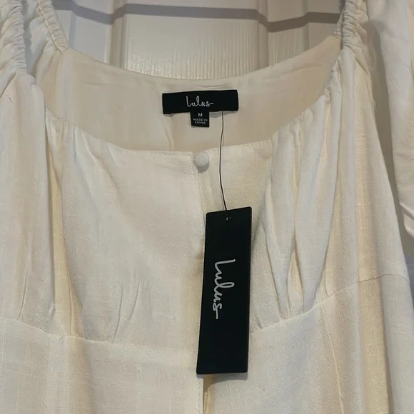 Lulu's Cream Puff Sleeve Mini Dress - Picture 4 of 4